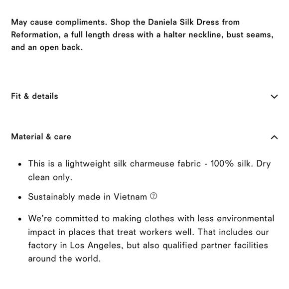 Reformation Daniela Silk Deep V Neck Halter Maxi Dress Gown Hibiscus Tea - Picture 14 of 15